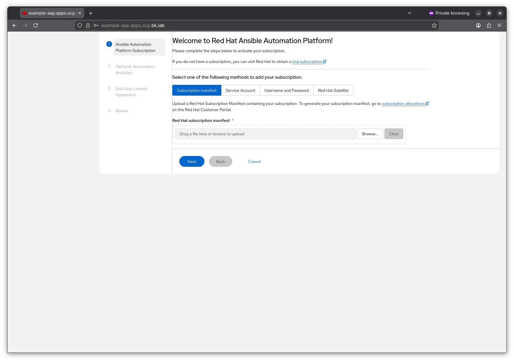 AAP Subscription Page